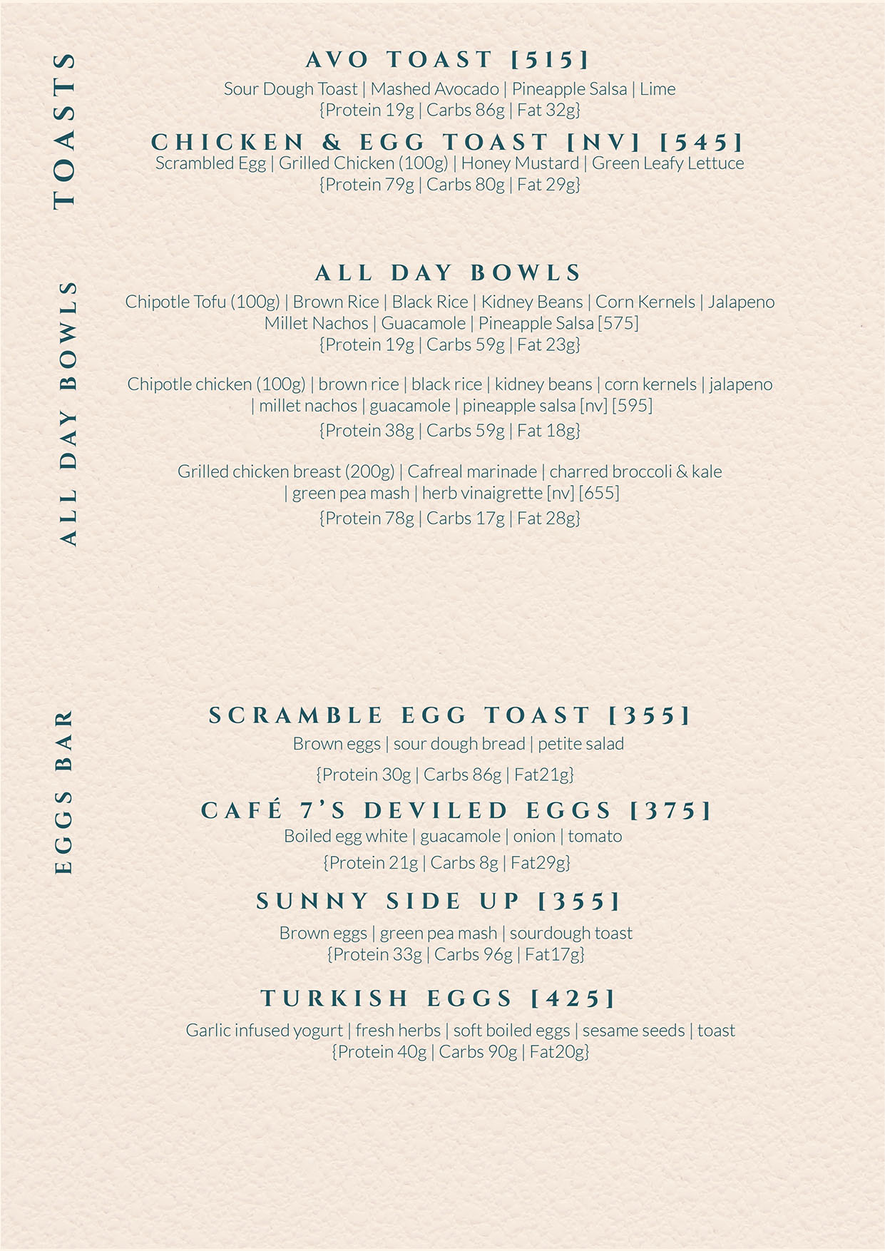 Cafe 7 Food Menu - Page 3