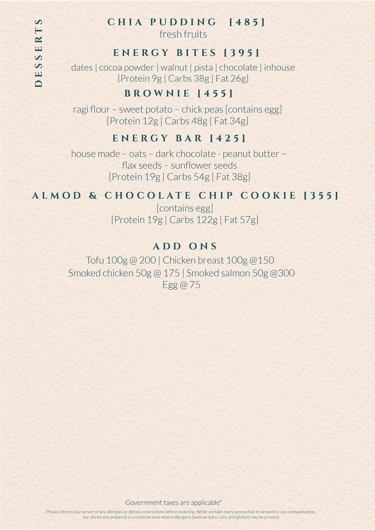 Cafe 7 Food Menu - Page 4