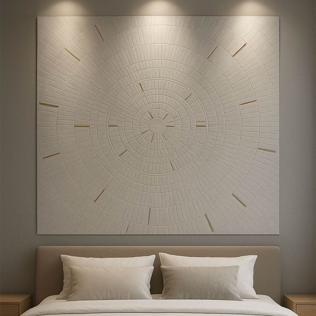 Elevate Wall Art – Concentric Circle Metallic Panel view 2